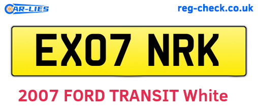 EX07NRK are the vehicle registration plates.