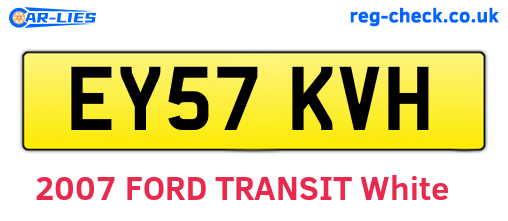 EY57KVH are the vehicle registration plates.