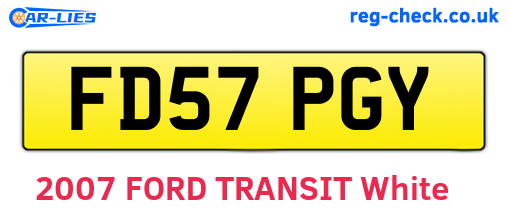 FD57PGY are the vehicle registration plates.