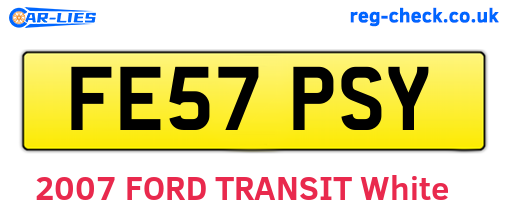 FE57PSY are the vehicle registration plates.