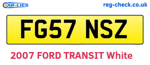 FG57NSZ are the vehicle registration plates.