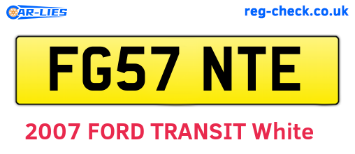 FG57NTE are the vehicle registration plates.