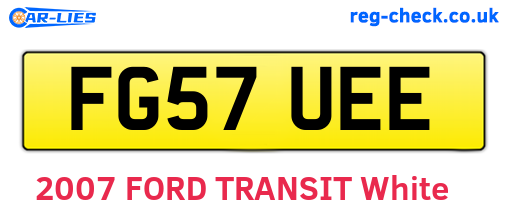 FG57UEE are the vehicle registration plates.
