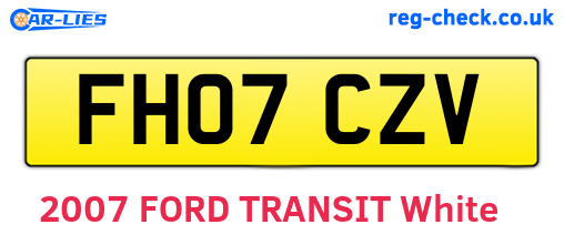FH07CZV are the vehicle registration plates.