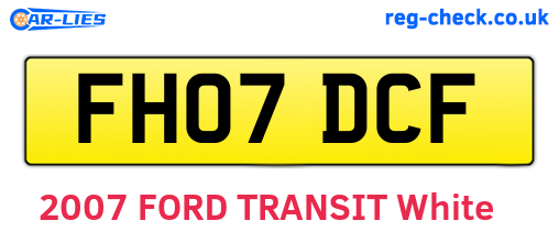 FH07DCF are the vehicle registration plates.