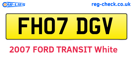 FH07DGV are the vehicle registration plates.