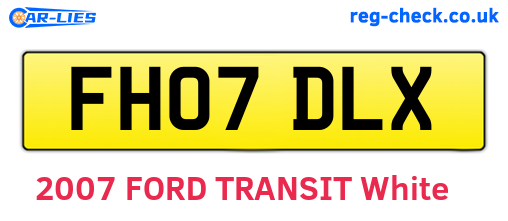 FH07DLX are the vehicle registration plates.