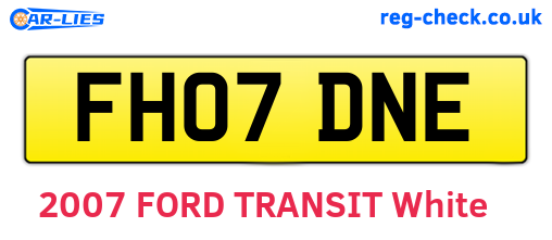 FH07DNE are the vehicle registration plates.