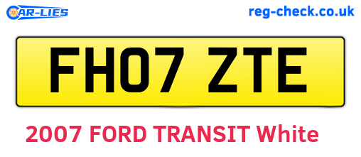 FH07ZTE are the vehicle registration plates.