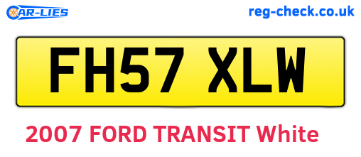 FH57XLW are the vehicle registration plates.