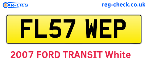 FL57WEP are the vehicle registration plates.