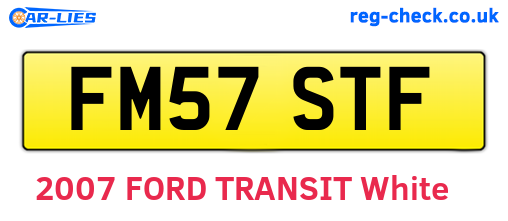 FM57STF are the vehicle registration plates.