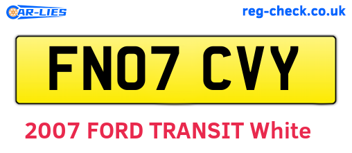 FN07CVY are the vehicle registration plates.