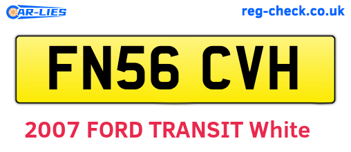FN56CVH are the vehicle registration plates.