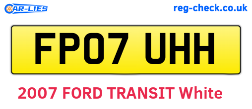 FP07UHH are the vehicle registration plates.