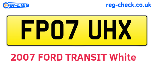 FP07UHX are the vehicle registration plates.