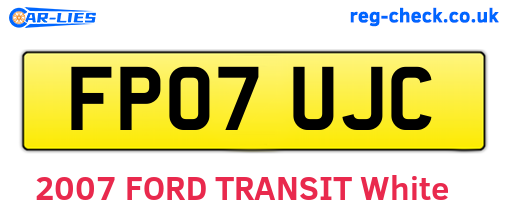 FP07UJC are the vehicle registration plates.