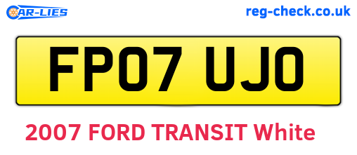 FP07UJO are the vehicle registration plates.