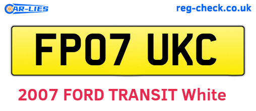FP07UKC are the vehicle registration plates.