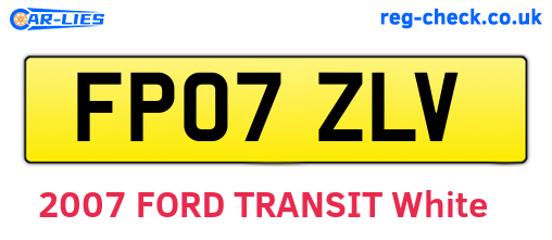 FP07ZLV are the vehicle registration plates.