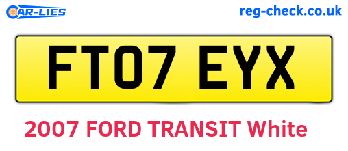 FT07EYX are the vehicle registration plates.