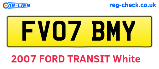 FV07BMY are the vehicle registration plates.