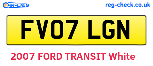FV07LGN are the vehicle registration plates.