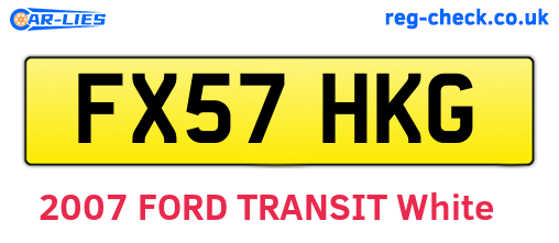 FX57HKG are the vehicle registration plates.