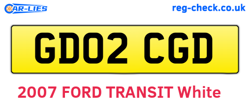 GD02CGD are the vehicle registration plates.