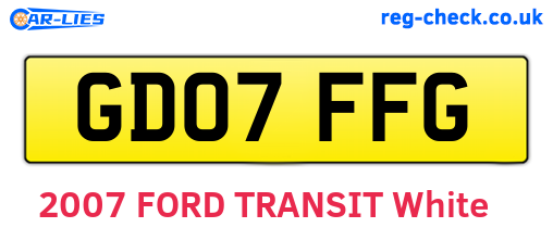 GD07FFG are the vehicle registration plates.