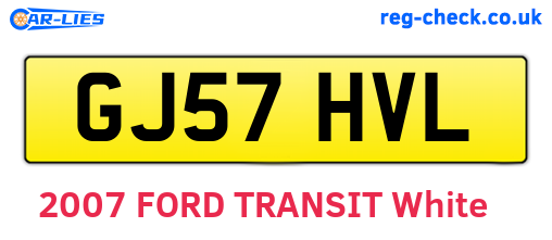 GJ57HVL are the vehicle registration plates.