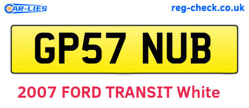 GP57NUB are the vehicle registration plates.