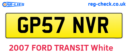 GP57NVR are the vehicle registration plates.