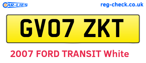 GV07ZKT are the vehicle registration plates.