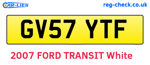 GV57YTF are the vehicle registration plates.