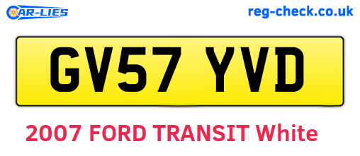 GV57YVD are the vehicle registration plates.