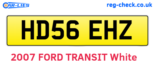 HD56EHZ are the vehicle registration plates.