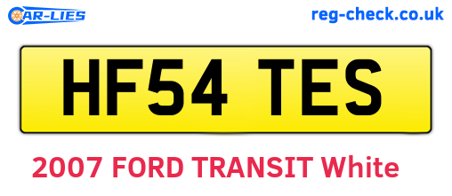HF54TES are the vehicle registration plates.