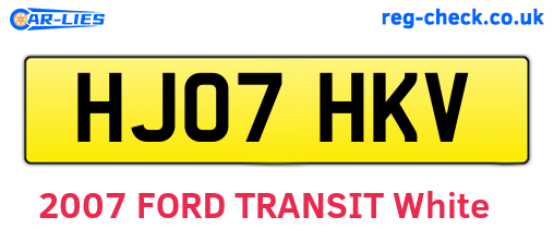 HJ07HKV are the vehicle registration plates.