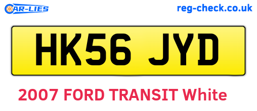 HK56JYD are the vehicle registration plates.