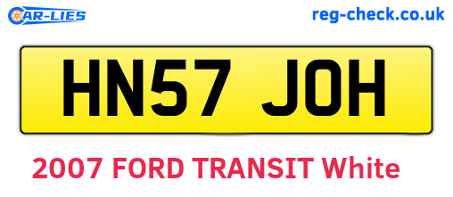 HN57JOH are the vehicle registration plates.