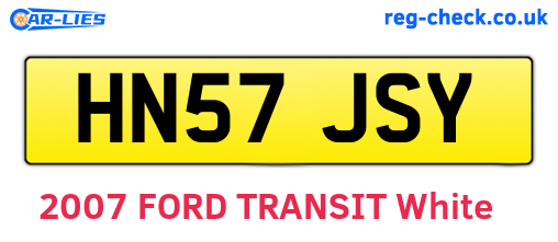 HN57JSY are the vehicle registration plates.