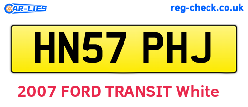 HN57PHJ are the vehicle registration plates.