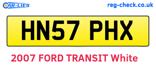 HN57PHX are the vehicle registration plates.