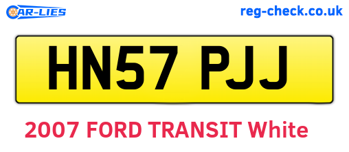 HN57PJJ are the vehicle registration plates.
