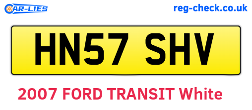HN57SHV are the vehicle registration plates.