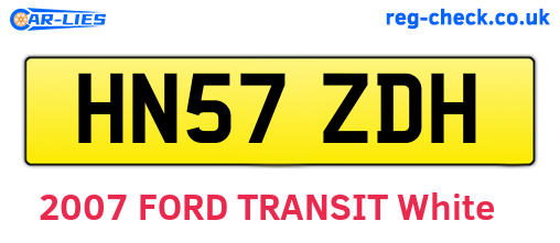 HN57ZDH are the vehicle registration plates.