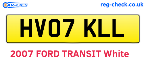 HV07KLL are the vehicle registration plates.