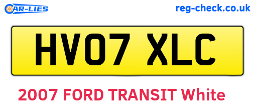 HV07XLC are the vehicle registration plates.
