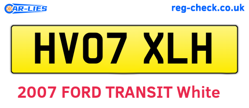 HV07XLH are the vehicle registration plates.